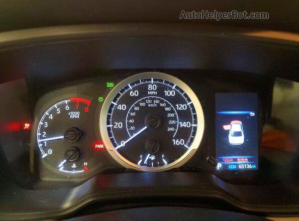 JTDEPMAE7MJ165482 2021 TOYOTA COROLLA Red Instrument cluster view