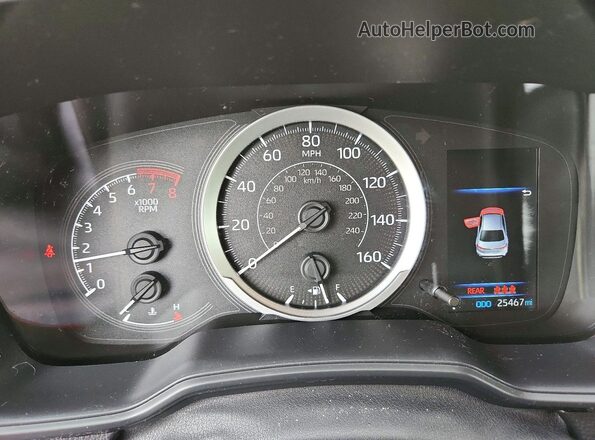 JTDEPMAE7NJ225424 2022 TOYOTA COROLLA Black Widok zestawu wskaźników