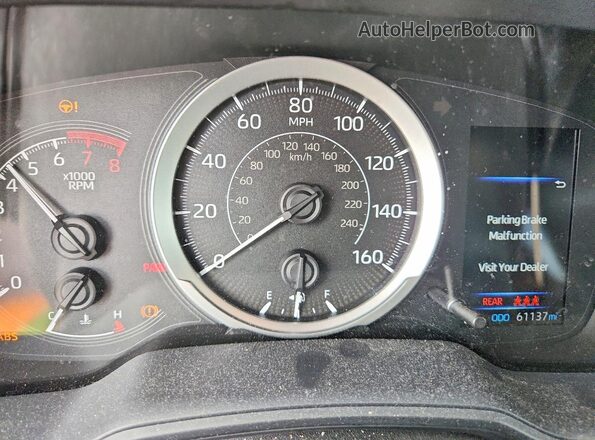 JTDEPMAE9NJ202324 2022 TOYOTA COROLLA Серебряный Вид щитка приборов