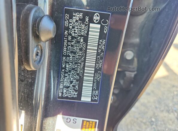 JTDEPMAE9NJ219687 2022 TOYOTA COROLLA Black Vista del compartimento del motor