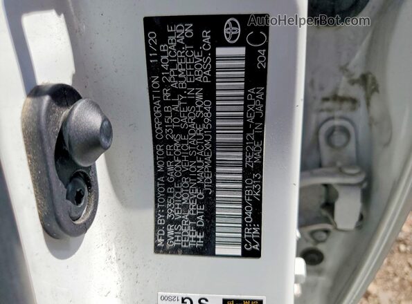 JTDEPMAEXMJ159840 2021 TOYOTA COROLLA White Շարժիչի բաժամունքի տեսք