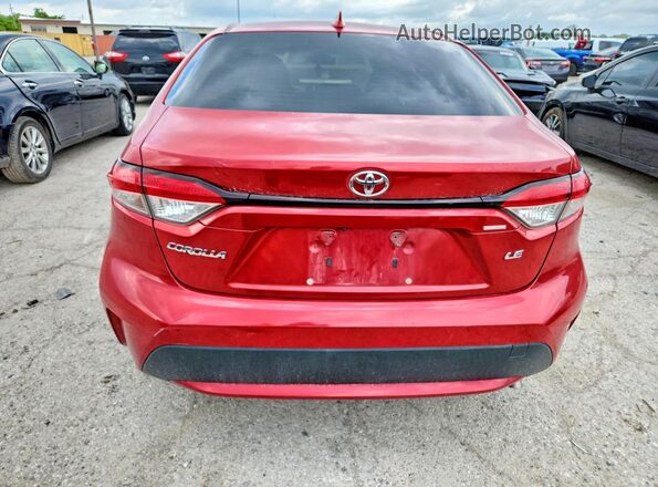 JTDEPRAE1LJ104558 2020 TOYOTA COROLLA Red Rear view