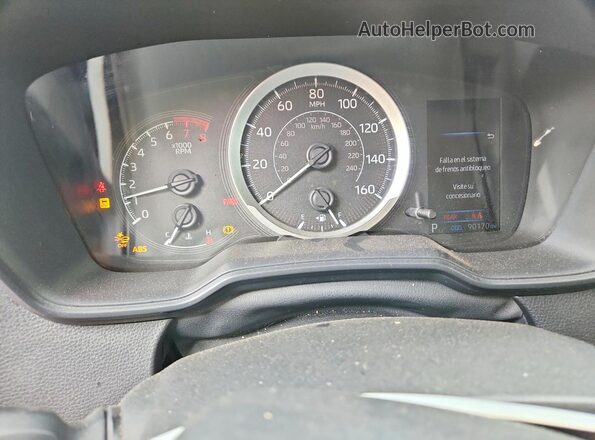 JTDEPRAE1LJ104558 2020 TOYOTA COROLLA Red Instrument cluster view