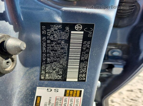 JTDEPRAE3LJ044802 2020 TOYOTA COROLLA Blue Вид підкапотного простору