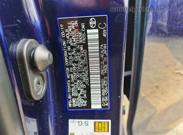 JTDEPRAE5LJ025443 2020 TOYOTA COROLLA Blue Vista del compartimento del motor