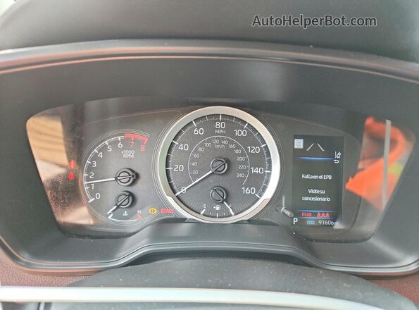 JTDEPRAE5LJ025443 2020 TOYOTA COROLLA Blue Vista del cuadro de instrumentos