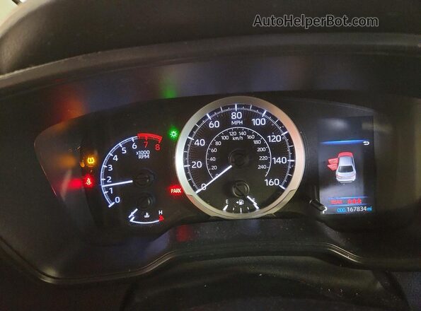 JTDEPRAE6LJ045832 2020 TOYOTA COROLLA White Instrument cluster view