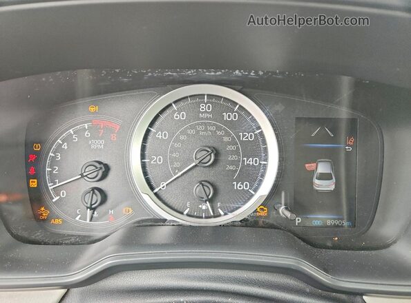 JTDEPRAE7LJ059643 2020 TOYOTA COROLLA White Սարքավորումների վահանակի տեսք