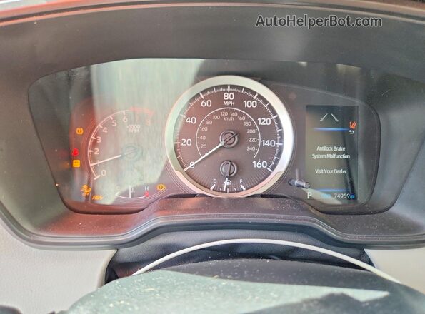 JTDEPRAE7LJ097406 2020 TOYOTA COROLLA Red Widok zestawu wskaźników