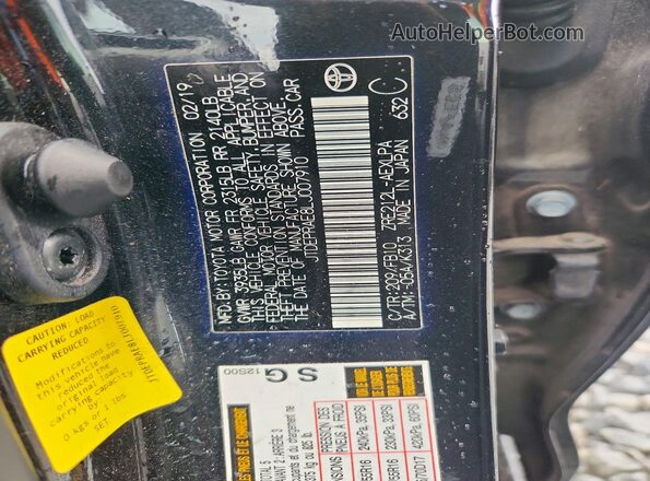 JTDEPRAE8LJ007910 2020 TOYOTA COROLLA Black Շարժիչի բաժամունքի տեսք