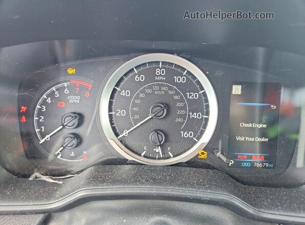 JTDEPRAE8LJ093669 2020 TOYOTA COROLLA Silver ხელსაწყოთა პანელის ხედი
