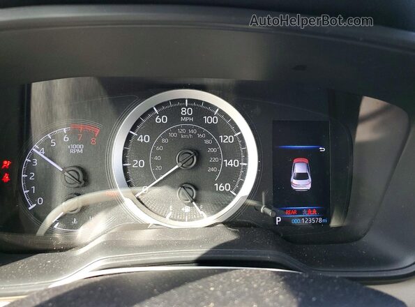 JTDEPRAE9LJ034064 2020 TOYOTA COROLLA Black Вид щитка приладів