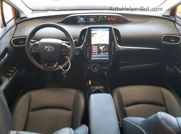 JTDKAMFP3M3172092 2021 TOYOTA PRIUS Red Dashboard view