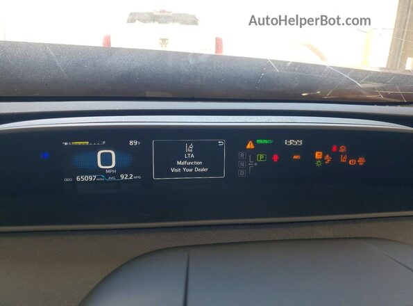 JTDKAMFP3M3172092 2021 TOYOTA PRIUS Red Instrument cluster view