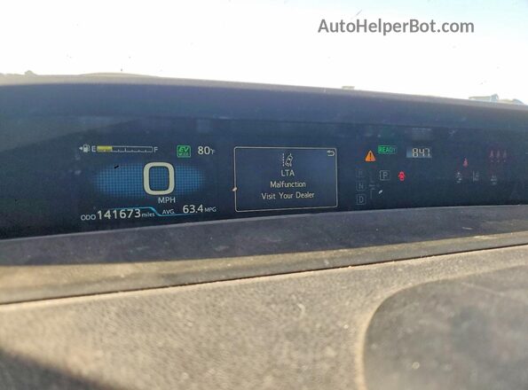 JTDKAMFP3M3192424 2021 TOYOTA PRIUS Black Widok zestawu wskaźników