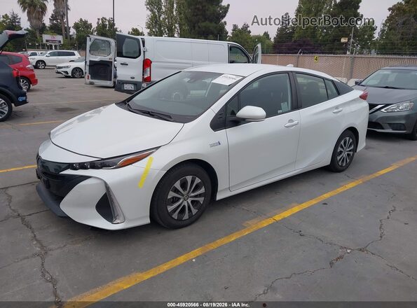 JTDKAMFP4M3196305 2021 TOYOTA PRIUS PRIME White Vista tres cuartos delantera izquierda
