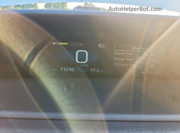 JTDKAMFP5M3190397 2021 TOYOTA PRIUS White Vista del cuadro de instrumentos