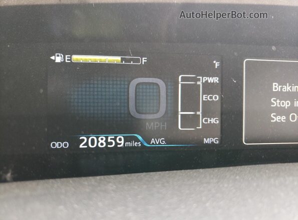 JTDKAMFP5N3206955 2022 TOYOTA PRIUS White Widok zestawu wskaźników