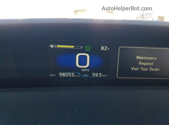 JTDKAMFP6M3173334 2021 TOYOTA PRIUS Charcoal Instrument cluster view