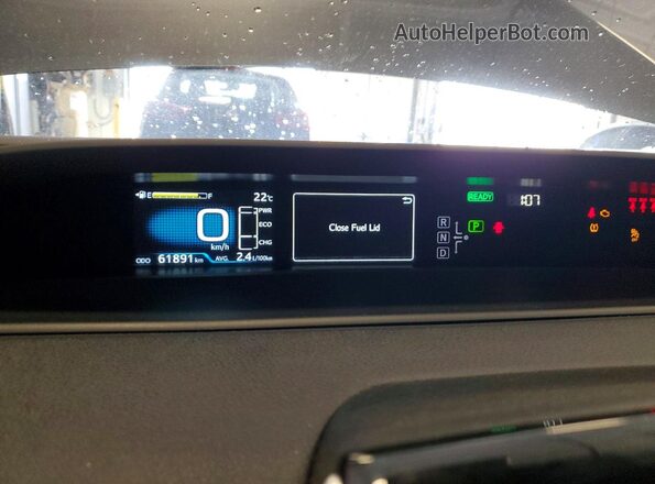 JTDKAMFP7M3163718 2021 TOYOTA PRIUS Gray Вид щитка приладів