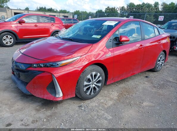 JTDKAMFP7M3190515 2021 TOYOTA PRIUS PRIME Red Առջևի ձախ երեք քառորդ տեսարան