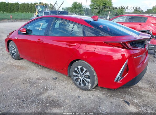 JTDKAMFP7M3190515 2021 TOYOTA PRIUS PRIME Red Հետևի ձախ