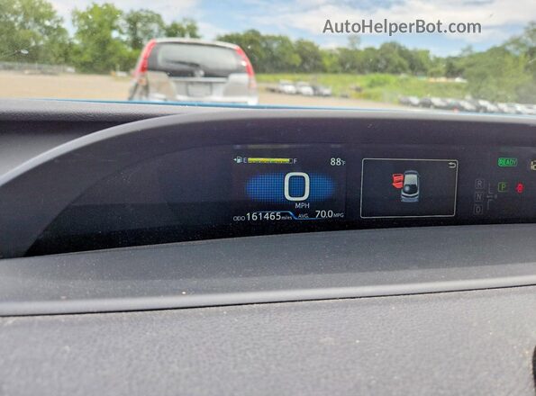 JTDKAMFP8M3175649 2021 TOYOTA PRIUS Turquoise Սարքավորումների վահանակի տեսք