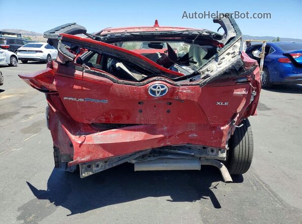 JTDKAMFPXN3221905 2022 TOYOTA PRIUS Red Vista interior trasera