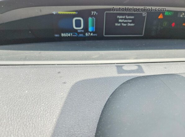 JTDKAMFPXN3224058 2022 TOYOTA PRIUS Gray Vista del cuadro de instrumentos
