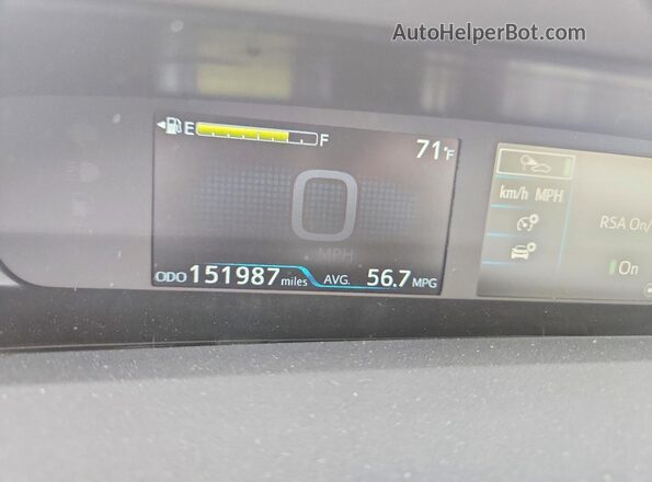 JTDKAMFU0M3128220 2021 TOYOTA PRIUS Black Вид щитка приладів