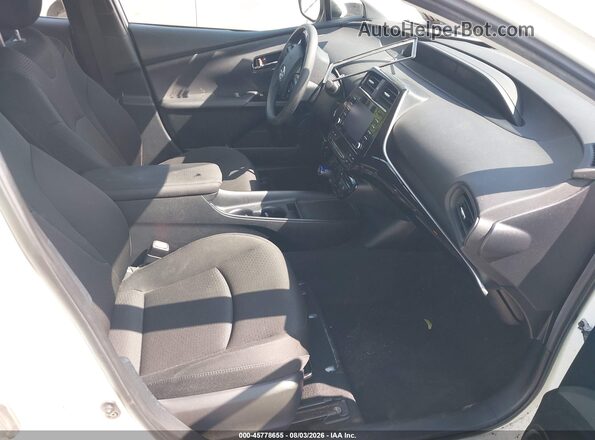 JTDKAMFU0M3144708 2021 TOYOTA PRIUS White წინა სალონის ხედი