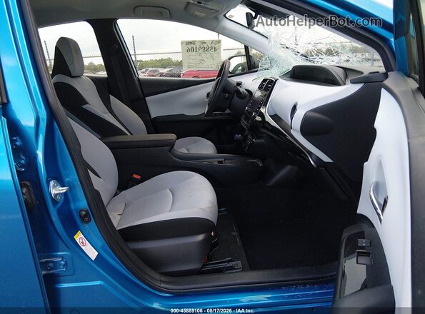 JTDKAMFU0N3158528 2022 TOYOTA PRIUS Синий Вид салона спереди