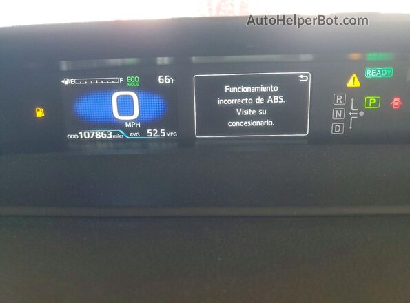JTDKAMFU0N3160666 2022 TOYOTA PRIUS Серебряный Вид щитка приборов