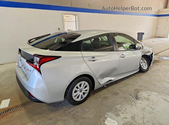 JTDKAMFU1M3135175 2021 TOYOTA PRIUS Silver Trasero derecho