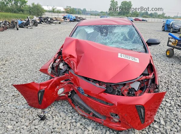 JTDKAMFU2M3127263 2021 TOYOTA PRIUS Red Front view