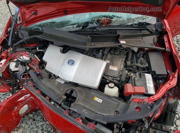 JTDKAMFU2M3127263 2021 TOYOTA PRIUS Red Rear interior view