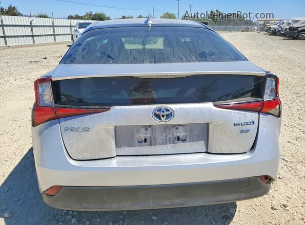 JTDKAMFU2M3142247 2021 TOYOTA PRIUS Silver Rear view
