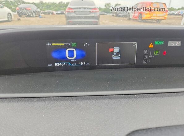 JTDKAMFU2M3143835 2021 TOYOTA PRIUS Gray Вид щитка приладів