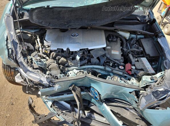 JTDKAMFU2N3169109 2022 TOYOTA PRIUS Turquoise Widok wnętrza z tyłu