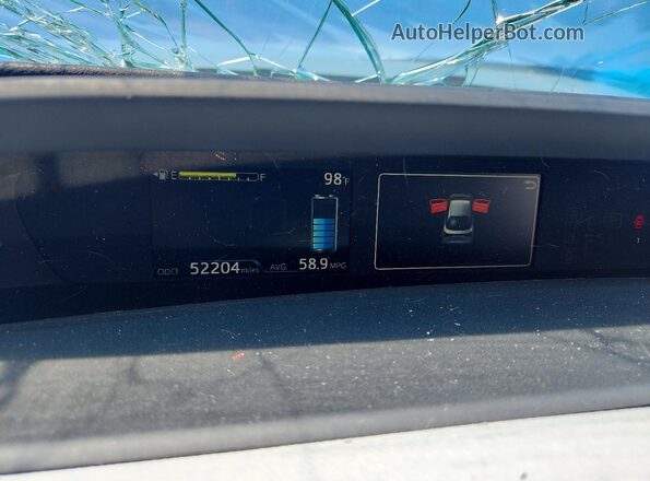 JTDKAMFU2N3169109 2022 TOYOTA PRIUS Turquoise Widok zestawu wskaźników