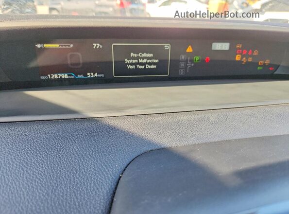 JTDKAMFU3M3141205 2021 TOYOTA PRIUS Black Widok zestawu wskaźników