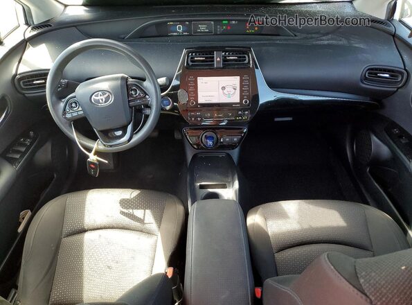 JTDKAMFU3M3144153 2021 TOYOTA PRIUS White წინა პანელის ხედი