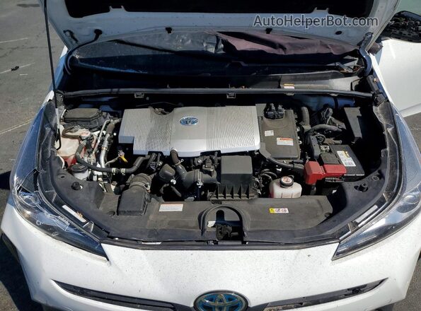 JTDKAMFU3M3144153 2021 TOYOTA PRIUS White უკანა სალონის ხედი