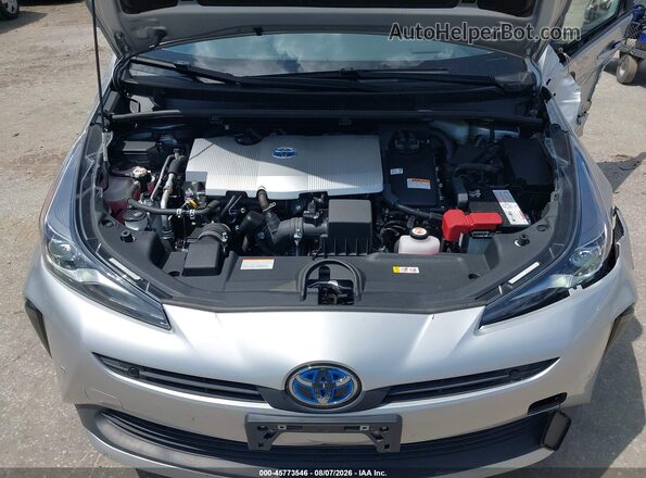 JTDKAMFU4M3134568 2021 TOYOTA PRIUS Silver Vista trasera