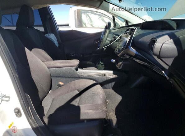 JTDKAMFU4M3143500 2021 TOYOTA PRIUS White Widok wnętrza z przodu