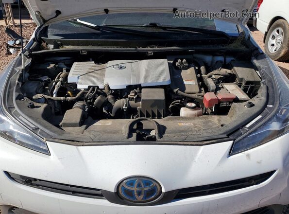 JTDKAMFU4M3143500 2021 TOYOTA PRIUS White Widok wnętrza z tyłu