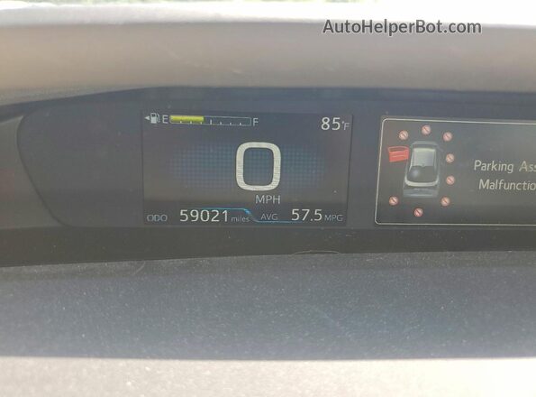 JTDKAMFU5M3144171 2021 TOYOTA PRIUS Бирюзовый Вид щитка приборов