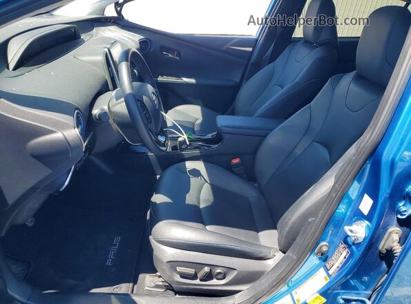 JTDKAMFU7M3133706 2021 TOYOTA PRIUS Синий Вид салона спереди