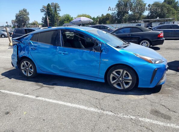 JTDKAMFU7M3133706 2021 TOYOTA PRIUS Синий Передняя правая четверть