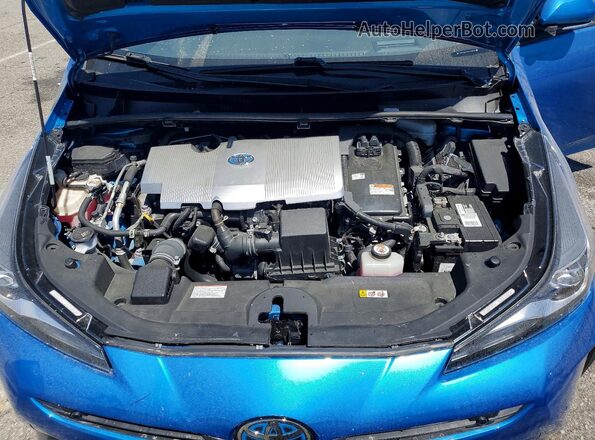 JTDKAMFU7M3133706 2021 TOYOTA PRIUS Синий Вид задней части салона